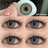 Popxstar  1 Pair New Colored Lenses for Eyes with Myopia Prescription Blue Eyes Contacts Lens Beauty Pupil Yearly Use Fast Shipping