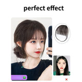 Popxstar Fake Air Bangs Hair Styling Tools Hair Clip-In Extension Synthetic Hair Fake Fringe Natural False Hairpiece Women Clip In Bangs