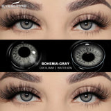Natural Gray Contacts Colored Contact Lenses Soft Beautiful Pupil Blue Eye Contacts Yearly Colorful Lenses 2pcs/Pair