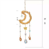 Yellow crystal moon Dream catcher Dreamcatcher bedroom living room balcony Sunshine Catcher decorative pendant Sun Catcher