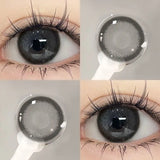 Popxstar  1Pair Contact Lens eye Colored Purple Pupil Blue Lenses Large Diameter DIA:14.5 Prescription Myopia Degree -0.00 to -8.00