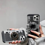 Popxstar Emily In Paris 3D Retro Camera Leather Case for IPhone 11 13 14 15 Pro Max 12 Mini XS XR X 7 8 Plus SE 2022 IPones Accessories