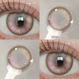 Popxstar 2PCS Silver Knight Contact Lenses for Eyes Rainbow Colored Eye Lenses Beauty Pupils Gradient Contact Lenses Optical Lens