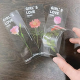 Popxstar 5Pcs Flower Series Bookmarks for Books PVC Book Mark Page Marker Cute Stationery Student School Supplies