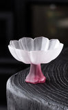 Popxstar  LotusShaped Transparent Dessert Dish Bowl Chinese Aesthetic Tableware Home Kitchen Dessert Fruit Highfooted Tray Tea Tasting Cup