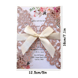 Popxstar 10pcs Laser Cut Wedding Invitations Cards Tags Vintage Wedding Bridal Gift Greeting Card Event Party Birthday Deccor Supplies