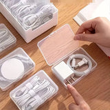 Popxstar  Cable Organizer Storage Box Set Durable Plastic Daily Office Supplies Sundries Charging Cord & Mobile Device Management Storage