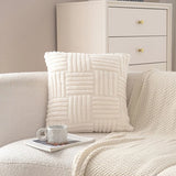 Popxstar  Solid color Shu cotton lint sofa throw pillow Modern simple living room sofa pillow Model room decorative bedside cushion