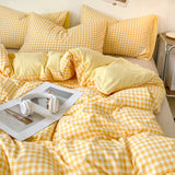 Popxstar Skin-friendly Quilt Cover Plaid Style Duvet Covers Double Side Bed Cover постельное белье Home Comforter Covers(No Pillowcase)