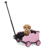 Mini Dog Stroller 4 Wheels Lightweight Portable Dog Cat Carrier Cart with Telescopic Handle Small Dog Strollers Outdoor Walking