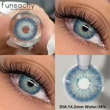 Popxstar  2pcs Natural Color Contact Lenses for Eyes Green Eye Lens Blue Eye Contacts Fashion Beauty Makeup Women Man Soft Lenses
