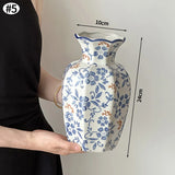 Popxstar  Ceramics Nordic Vase Flower Vase Bedroom Kitchen Tabletop Vase Modern Decorative Vase Ceramic Vase Home Ramadan Decoration Vase