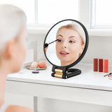 Popxstar  50x Handheld Makeup Mirrors Double Sided 1X/50X Magnification Portable Folding Makeup Mirror for Travel 360° Adjustable Mirror