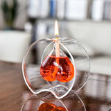 Popxstar  Creative Transparent Glass Love Oil Lamp Room Decoration Table Lamp Wedding Desktop Decoration Candle Holder Smoke Free Oil Lamp