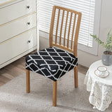 Flowers Print Chair Seat Covers Removable Washable Anti-Dust Stretch Spandex Dining Room Upholstered Chair Cushion Slipcover