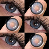 Popxstar Colored Contact Lenses 0~-6.00 Degree 1Pair Y2K Fashion Lenses for New User,Korean Green Contact Lenses for Eyes