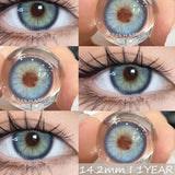 Popxstar New 1pair Colored Contact Lenses for Eyes Natural Brown Contacts Lenses Fashion Blue Eyes Lenses Yearly Gray Pupils
