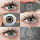 2Pcs Natural Gray Contact Lenses Yearly Brown Colorcon Makeup Blue Pupils Green Lens for Eyes High Quality Soft Contact