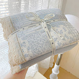 Popxstar  Ins Princess Bedding Set Floral Duvet Cover Set Flat Sheets Set Single Twin Double Size Bed Linen Set Back To School Season