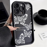 Popxstar INS Retro Butterfly Silicone Phone Case For Samsung A54 5g Case A52 A55 A32 A24 A34 A53 A23 A15 S24 S25 S23 Ultra S21 FE Cover