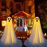 Popxstar Ghost Spooky Halloween Decor Battery Light Home Ghost Front Porch Yard Courtyard Standing Halloween Horror Decoration