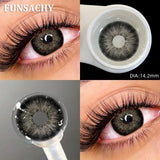 Popxstar  1pair METATRON Color Contact Lenses for Eyes Brown Eye Contacts Gray Pupils Yearly Use Women Cosmetics Color Eye Lens