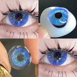 Popxstar 2pcs Cosplay Myopia Color Contact Lenses Anime Diamond Pupil 6months Halloween Cute Eye Circle Lens 14.2mm