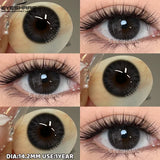 1pair/2pcs Blue Contact Lenses Color Contacts for Eyes Brown Eye Lenses Gray Lenses Yearly Cosmetic Makeup Eye Contacts
