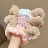 Popxstar Woman Soft Lovely Sheep Horn Wash Face Hairband Ladies Ponytail Holders Headband Bezel Hair Accessries Ornaments Turban