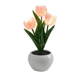 Popxstar Tulip Table Lamp LED Bedside Lamp Simulation Flower Bouquet Bedroom Bedside Romantic Atmosphere Birthday Gift Home Decoration