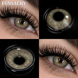 Popxstar  New Contact Lenses Natural Brown Eye Makeup Contacts Grey Color Lens Korean Softlens Yearly Cosmetics for Women
