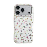 Stylish Colorful Laser Love Heart IMD TPU Phone Case For iPhone 13 14 15 16 17 Pro Max Shockproof Back Cover Capa