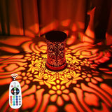 Popxstar  Creative RGB 16 color light and shadow ambient night light, USB office bedroom bedside table lamp romantic dimmable ambient lig