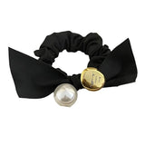 Popxstar High Elasticity Classic Pearl Hair Band Rubber Band Latest Style Black Velvet Classic Seal Hair Band Hair Accessories Gifts