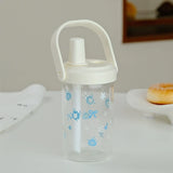 New Plastic Water Bottle With Straw Lid Portable Large Capacity Bubble Milk Tea Cups for Children Students Leak Proof Coffee Cup