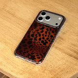 Ins Luxury Black Brown Leopard Print Magnetic Phone Case For iPhone 17 Pro Max 16 15 14 13 Shockproof Back Cover For Magsafe