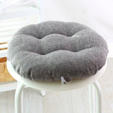Solid color round Seat cushion thick linen-cotton chair stool cushion Four Seasons winter home kindergarten school student