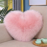 Popxstar Pillow Cushion Washable Pillow Doll PP Cotton Cute Heart Shaggy Fluffy Sofa Pillow Assorted Plush Pillow Cover Sofa Bed Cushion
