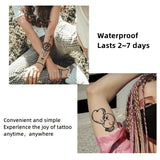 Popxstar  1 Sheet Herbal Finger Tattoo Sticker Waterproof and Long-lasting Temporary Tattoo
