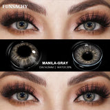 Popxstar  1 pair Colored Lens Natural Korean Contact Lenses Grey Eyes Pupils Cosmetics Fashion Soft Contacts Lens Makeup Lenses