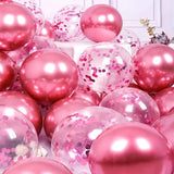 Popxstar 20pcs Champagne Rose Gold Confetti Latex Balloons Birthday Party Decorations Kids Adult Girl Boy Baby Shower Wedding Supplies