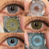 Popxstar 1pair Colored Contact Lenses for Eyes Gray Pupils Fashion Blue Lenses Brown Eye Contacts Yearly Color Contact On Sale