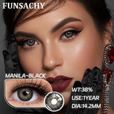 Popxstar  1pair New Blue Lenses Colored Green Contact Lenses for Eyes Brown Eyes Soft Contacts Lens Yearly Gray Lens Green Pupils