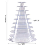 Popxstar 10 Tiers Round Macaron Tower Stand Premium Quality Macaroon Tower Stand Cake Display Rack Party Wedding Display Shelf