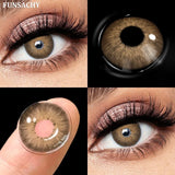 Popxstar  1 Pair Gray Color Contact Lenses for Eyes Natural Brown Blue Lenses Green Eye Contacts Beauty Cosmetic Pupils Yearly