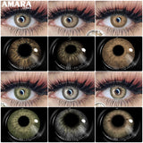 Popxstar  Natural Colored Contacts Lenses Brown 2pcs Contacts Beautful Pupils Color Contacts Yearly Makeup Cosmetic Contact Lens