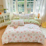 Popxstar  Floral Printed Duvet Cover 1Piece- 100% Cotton Luxury Bedding, Pre-Washed for Softness, for Bedroom Decor - Zipper Closure