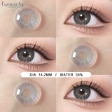 Popxstar  1Pair Natural Brown Gray Contact Lenses for Eyes Fashion Korean Eye Makeup Contacts Beautiful Pupil Yearly Cosmetics