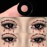Cosplay Contact Lenses Sharingan Cosmetics Red Contact Lenses Halloween Big Eyes White Lenses Cosplay Black Lenses 15.0mm