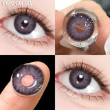 Popxstar  1 Pair Colored Contact Lenses for Eyes Natural Brown Gray Eye Contacts Yearly Cosmetics Pupils Blue Lens Green Contacts